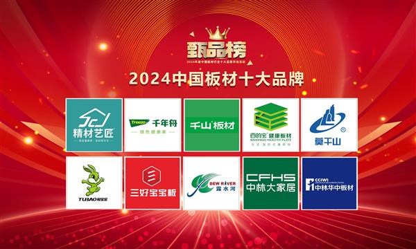 2024中國板材行業(yè)十大品牌總榜名單！